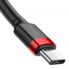 KABEL USB-C PD / USB-C PD NYLONOWY BASEUS CZARNO-CZERWONY