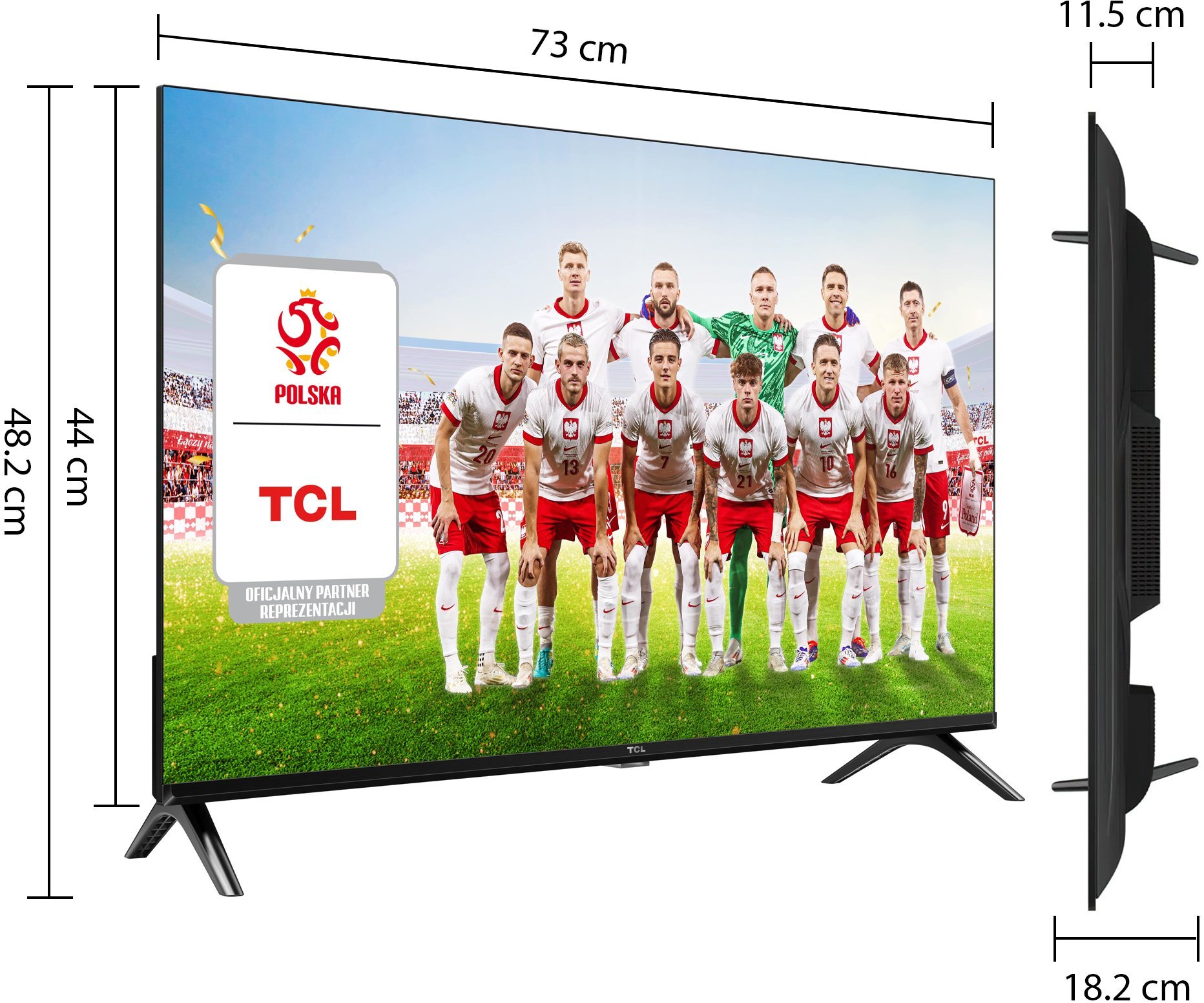 Telewizor TCL 32S5400AF bok